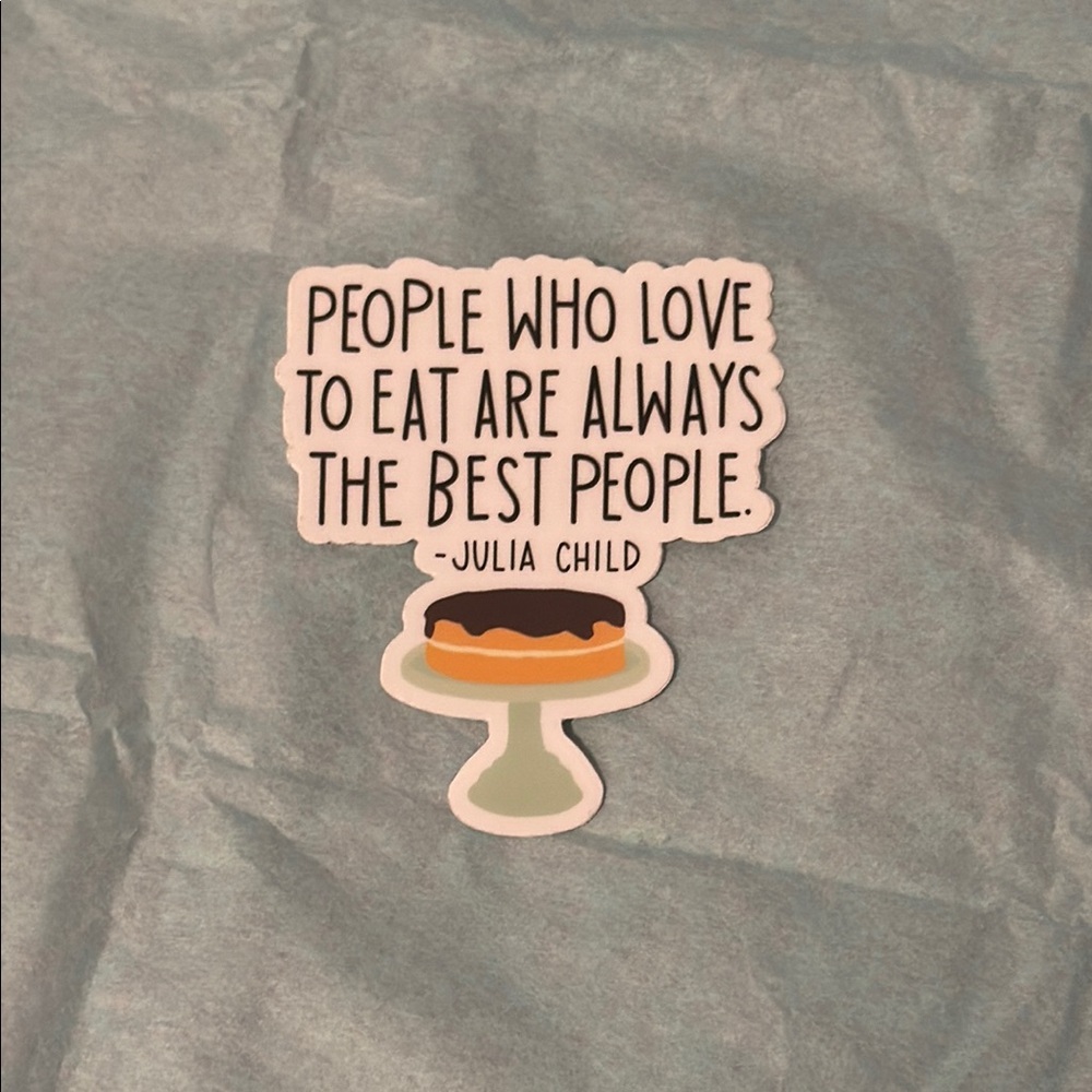 Quote Sticker with Cake Design